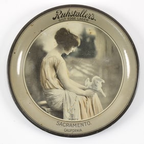 Ruhstallers Gilt Edge Lager Pre-Prohibition Tip Tray PURITY