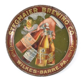 Stegmaier Brewing Pre-Prohibition Tip Tray BOTTLES