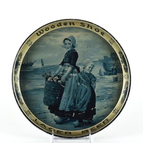 Wooden Shoe Lager Beer Pre-Prohibition Serving Tray