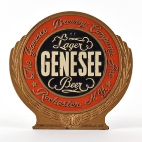 Genesee Beer 1940s Pressed Composition Material Sign