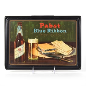 Pabst Blue Ribbon Prohibition Era Self-Framed Tin Sign