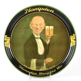 Hampden Handsome Waiter Tray YELLOW TEXT MINTY