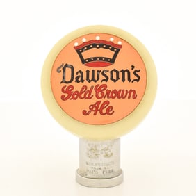 Dawsons Gold Crown Ale Torpedo Tap Knob RARE RED LETTERS MINTY