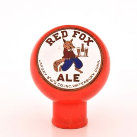 Largay Brewing Red Fox Ale Ball Tap Knob SCARCE EXCELLENT