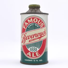 Beverwyck Ale Flat Bottom Cone Top 151-28 TOUGH FBIR