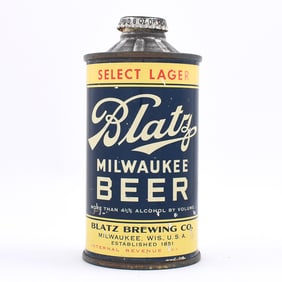 Blatz Select Lager Beer Flat Bottom Cone Top 153-5 FBIR
