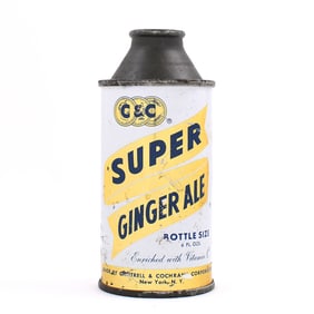 C and C Super Ginger Ale 6 Ounce Soda Cone Top