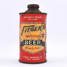 Fitgers Beer Flat Bottom Cone Top 162-8 RARE FBIR