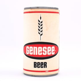 Genesee Lager Beer Paper Label Can Company Mockup Flat Top UNLISTED