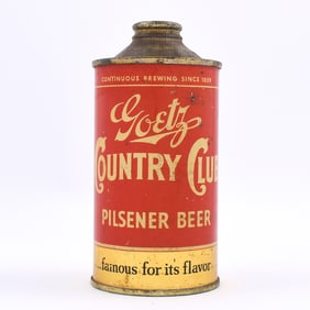 Goetz Country Club Pillsener Beer Cone Top 165-10