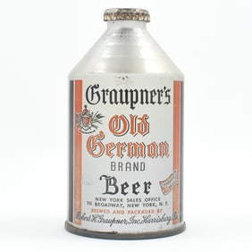 Graupners Old German Brand Beer Crowntainer ACTUAL 194-30 ULTRA RARE