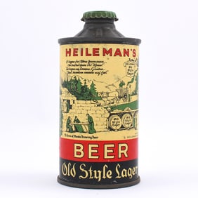 Heilemans Old Style Lager Beer Flat Bottom Cone Top STRONG 177-5 FBIR