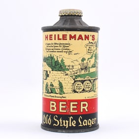 Heilemans Old Style Lager Beer Flat Bottom Cone Top STRONG 177-5 FBIR
