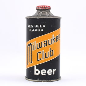 Milwaukee Club Beer Flat Bottom Cone Top 173-25 FBIR