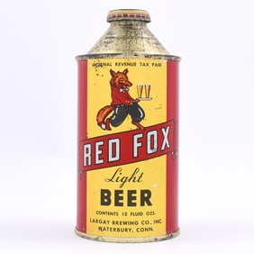Red Fox LIGHT Beer Cone Top 180-29 EXCELLENT