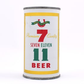 Seven 11 Beer Flat Top SATIN ENAMEL 132-33 SCARCE