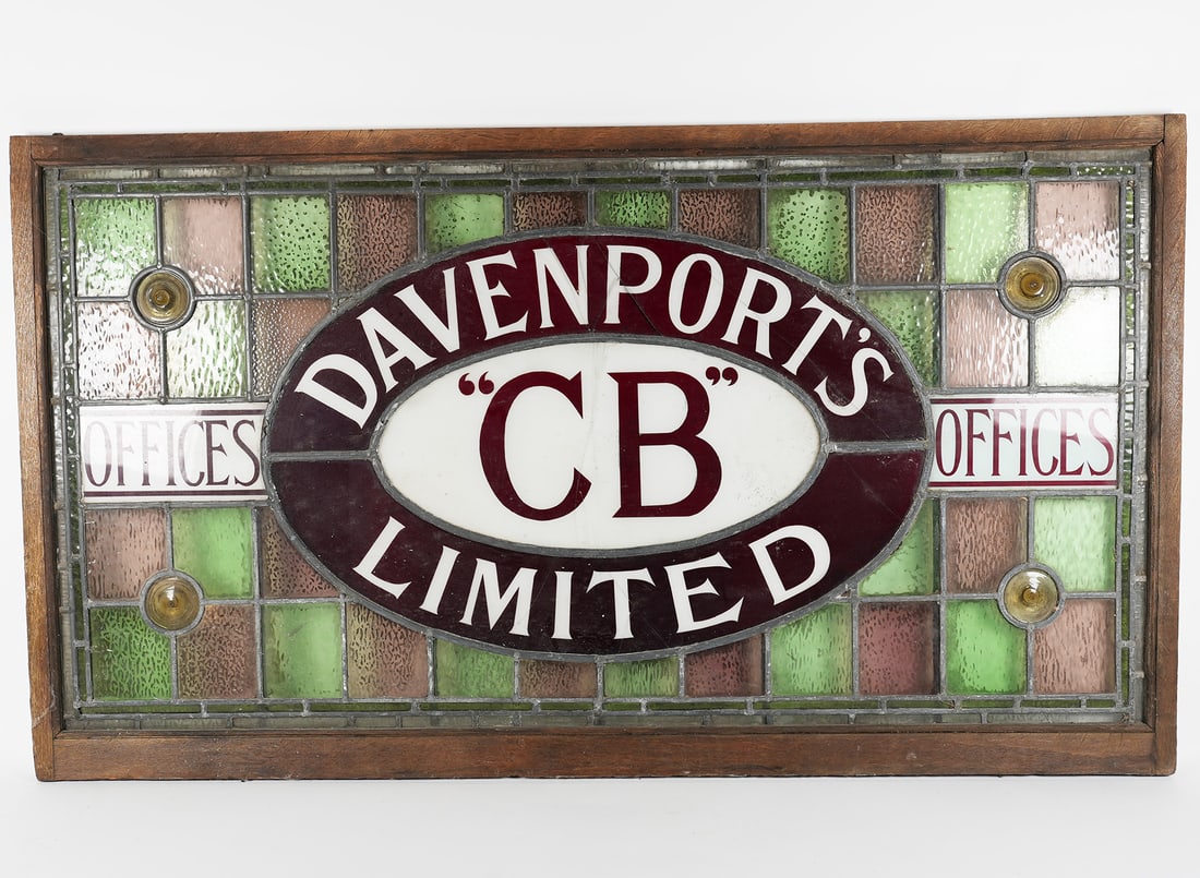 Davenport's "CB" Limited - Offices Stained Glass Window UNIQUE