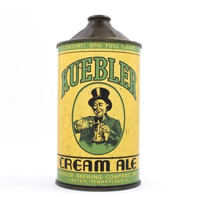 Kuebler Cream Ale Quart Cone Top ACTUAL 214-3 -RARE SHARP-