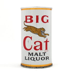 Big Cat Malt Liquor Zip Top LOS ANGELES STOUT LID 39-27