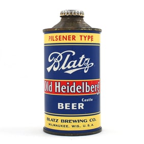 Blatz Old Heidelberg Castle Pilsener Type Beer Cone Top 153-20