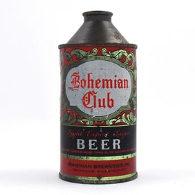 Bohemian Club Light Export Lager Beer Cone Top 154-7