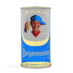 Burgermeister Pale Beer 11 Ounce Aluminum Soft Top Flat Top 47-3