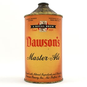 Dawsons Master Ale Quart Cone Top UNLISTED RED LETTERS RARE BEST