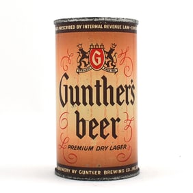 Gunthers Beer Premium Dry Lager Flat Top 78-22