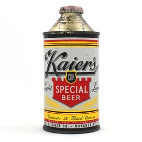 Kaiers Light Lager Special Beer Cone Top CONTINENTAL 170-20