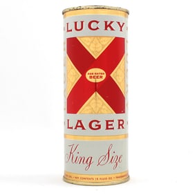 Lucky Lager 15 Ounce Flat Top SAN FRANCISCO 232-16 OUTSTANDING