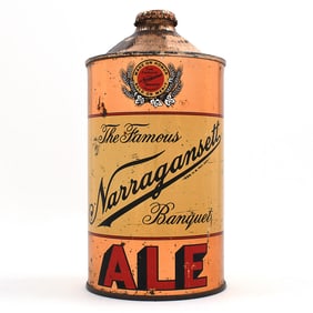 Narragansett Banquet Ale Quart Cone Top 215-3