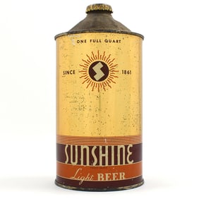 Sunshine Light Beer Quart Cone Top 219-12