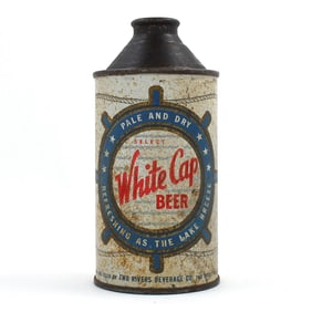White Cap Pale and Dry Beer Cone Top 189-1