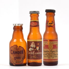 Camden Ale-Beer 1940s Mini Bottle Salt-Pepper Shakers Lot of 3