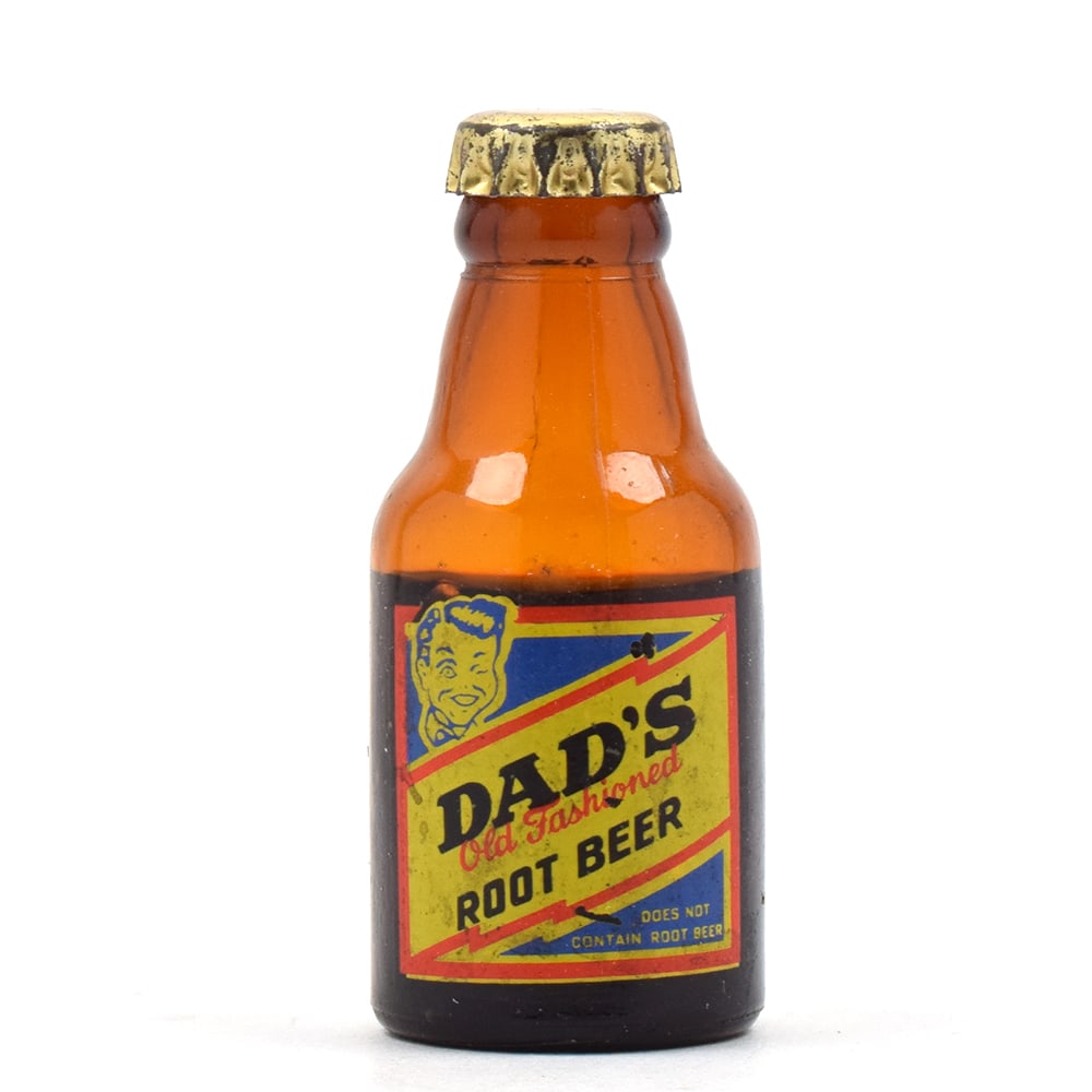 Dads Root Beer 1940s Steinie Mini Soda Bottle (1 of 6)