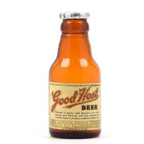 Good Host Beer 1930s Steinie Mini Bottle N AMERICAN BREWING BROOKLYN