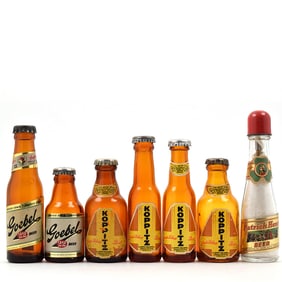 Michigan Mini Bottles 1940-50s Lot of 7 GOEBEL KOPPITZ PATRICK HENRY