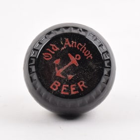 Old Anchor Beer 1930s Newman Faucet Style Glass Tap Knob