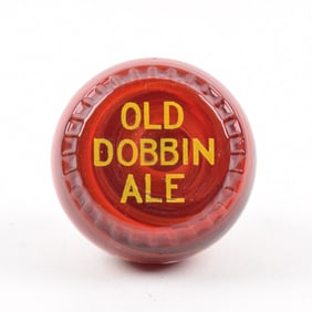 Old Dobbin Ale 1930s Newman Faucet Style Tap Knob ROOT BEER RED GLASS GORGEOUS