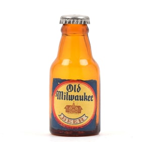 Old Milwaukee Beer 1930s Mini Bottle - Schoolhouse