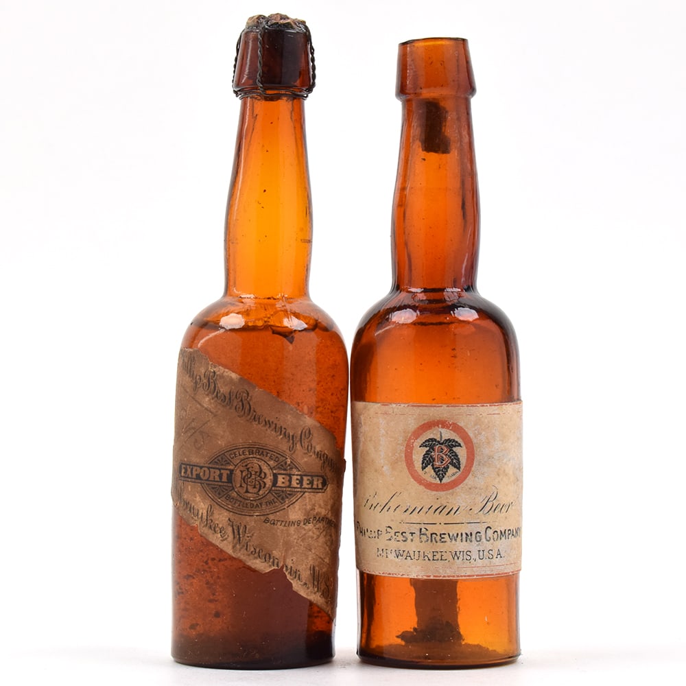 Phillip Best Pre-Pro Mini Beer Bottles Lot of 2 EXPORT BOHEMIAN (1 of 6)