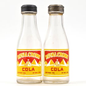 RC Royal Crown Cola 1940s Soda Mini Bottle Salt-Pepper Shaker Set