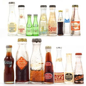 Soda Mini Bottles Large Lot of 16