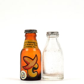 Steinie and Stubby Mini Beer Bottles Lot of 2