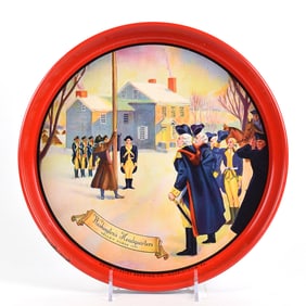 Adam Scheidt Valley Forge Beer 1950s 12-inch Serving Tray