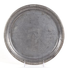 Bartholomay Rochester Beer Pre-Prohibition Engraved Plated Serving Tray