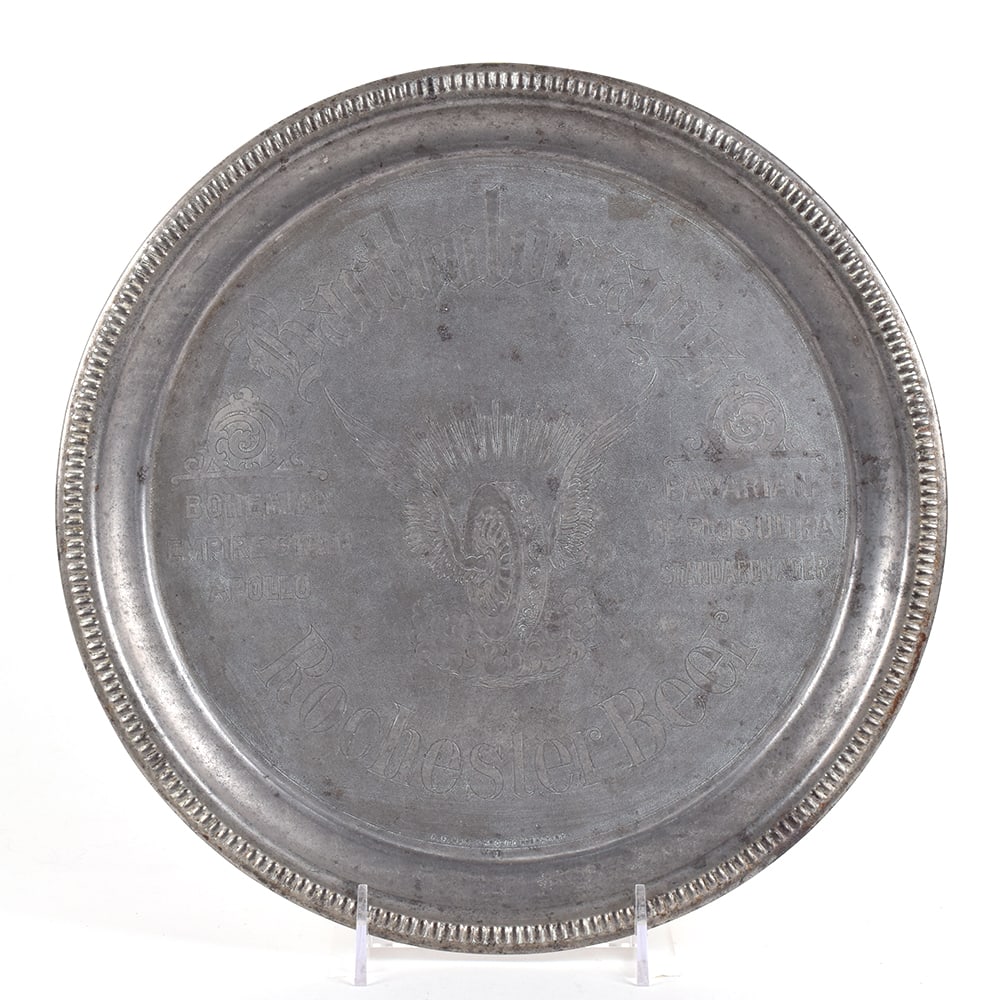 Bartholomay Rochester Beer Pre-Prohibition Engraved Plated Serving Tray (1 of 2)