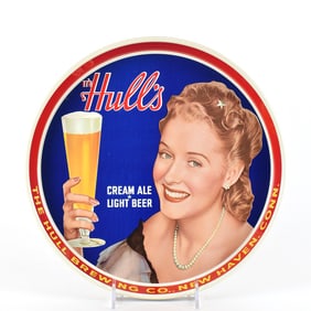 Hulls Cream Ale LIGHT Beer Pretty Lady Tray MINTY
