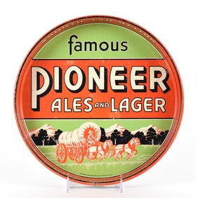 Pioneer Famous Ales Lager Tray Bridgeport CT DUGANS ALE VRTN SCARCE