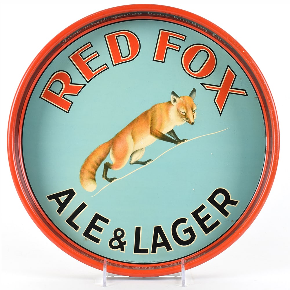 Red Fox Ale Lager Tray RARE EXCEPTIONAL (1 of 2)